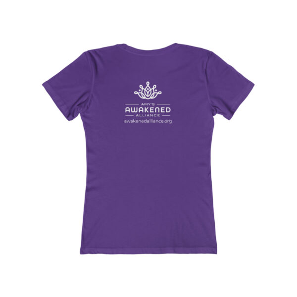 Awakened Alliance Women's Grey Distressed Logos Boyfriend Tee with back imprint - 6 colors - Image 10