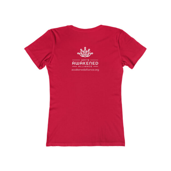 Awakened Alliance Women's Grey Distressed Logos Boyfriend Tee with back imprint - 6 colors - Image 12