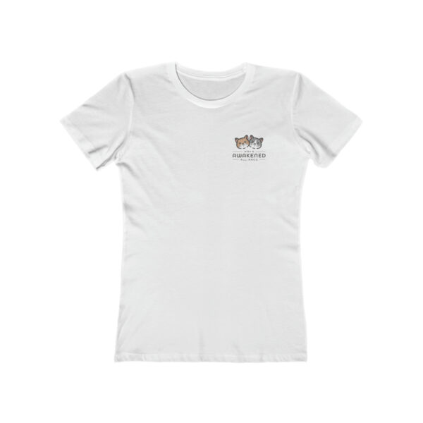 Annie & Nala "Because They Say So" Women's White Boyfriend Tee