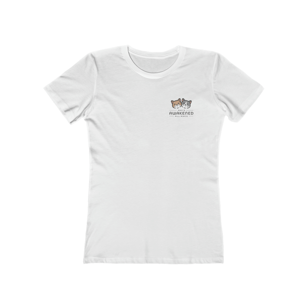 Annie & Nala "Because They Say So" Women's White Boyfriend Tee