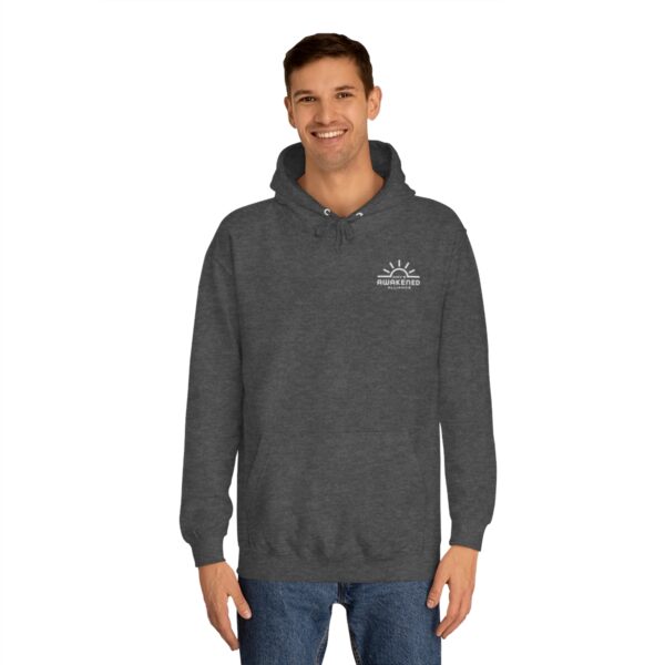 Awakened Alliance Unisex College Hoodie Distressed front logo only - 3 colors - Image 11