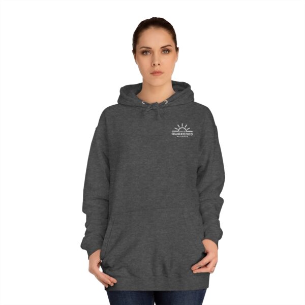 Awakened Alliance Unisex College Hoodie Distressed front logo only - 3 colors - Image 12