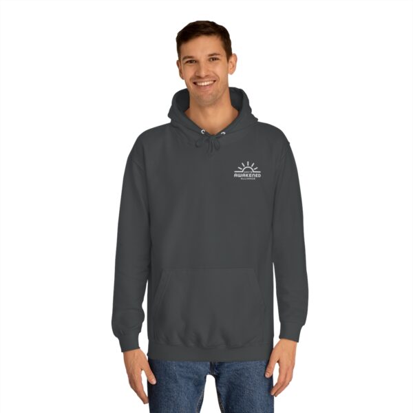 Awakened Alliance Unisex College Hoodie Distressed front logo only - 3 colors - Image 3