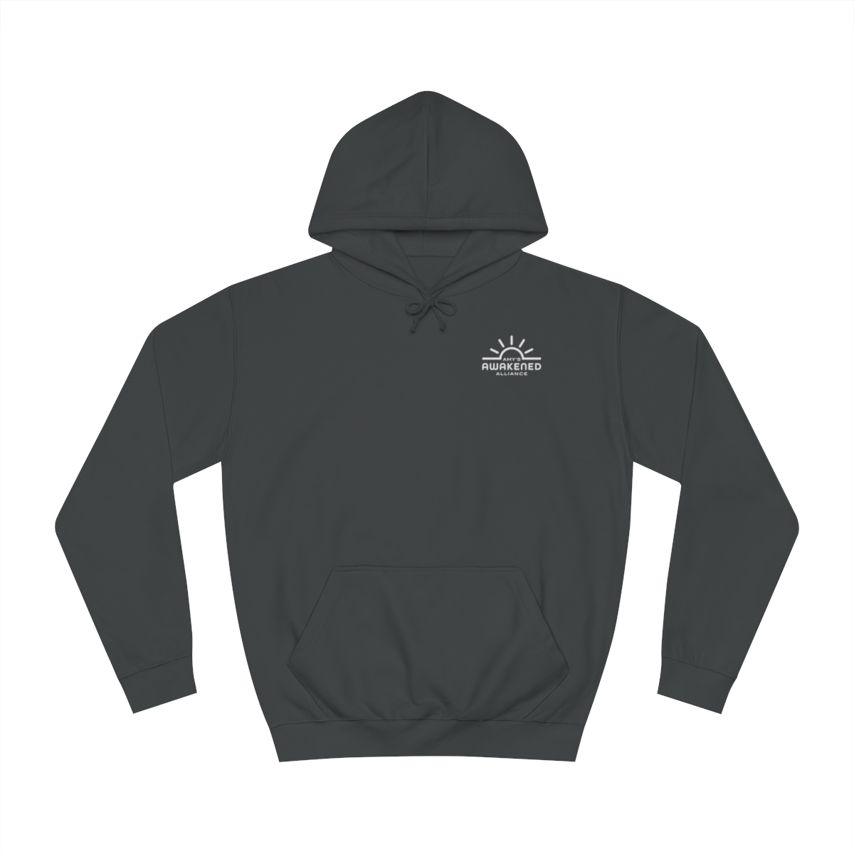 Awakened Alliance Unisex College Hoodie Distressed front logo only - 3 colors